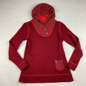 Kuhl Chianti Fleece Sweatshirt Women's Size Small Red Wool Blend